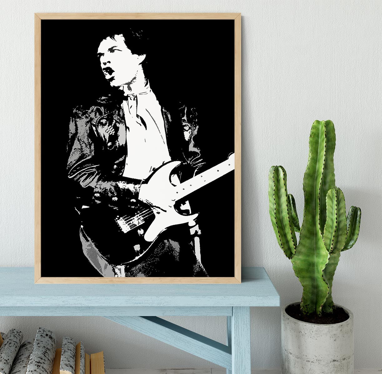 Mick Jagger at Shea Stadium Framed Print - Canvas Art Rocks - 4