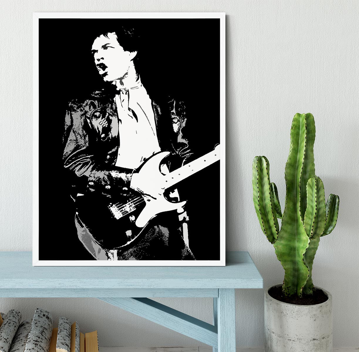 Mick Jagger at Shea Stadium Framed Print - Canvas Art Rocks -6