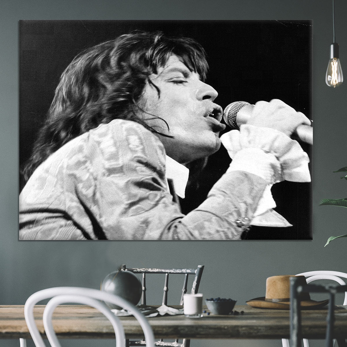 Mick Jagger belts it out Canvas Print or Poster - Canvas Art Rocks - 3