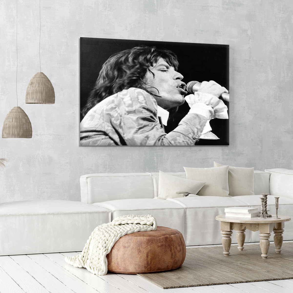Mick Jagger belts it out Canvas Print or Poster - Canvas Art Rocks - 6