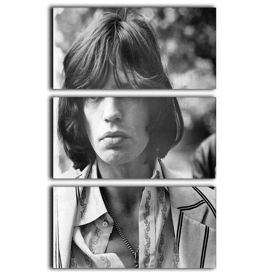 Mick Jagger in 1969 3 Split Panel Canvas Print - Canvas Art Rocks - 1