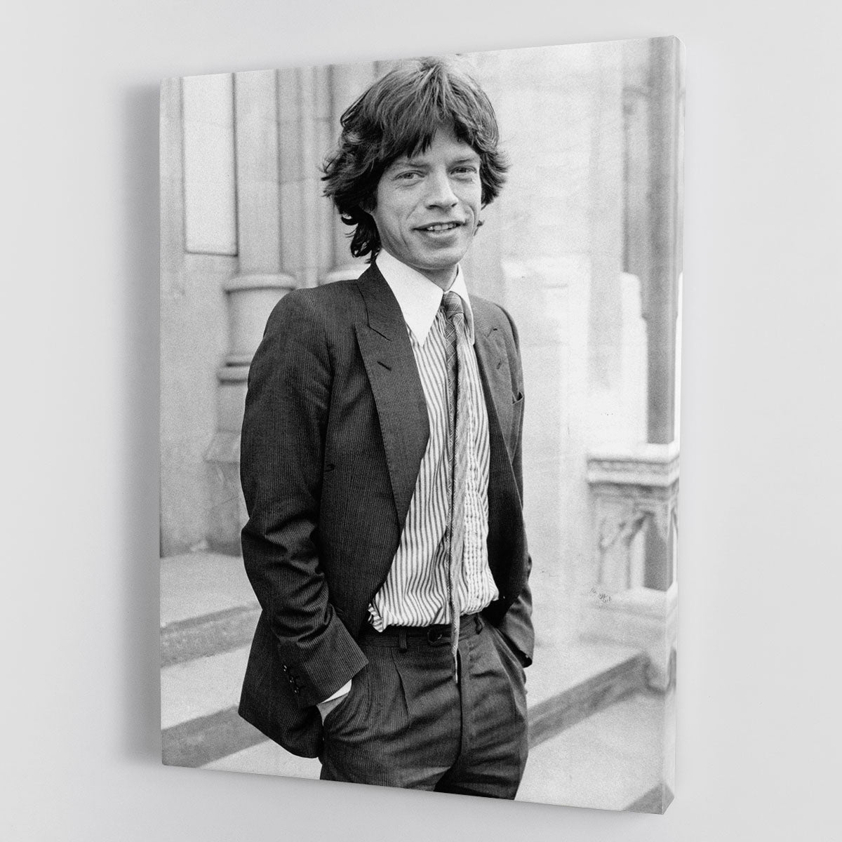 Mick Jagger in a tie Canvas Print or Poster - Canvas Art Rocks - 1