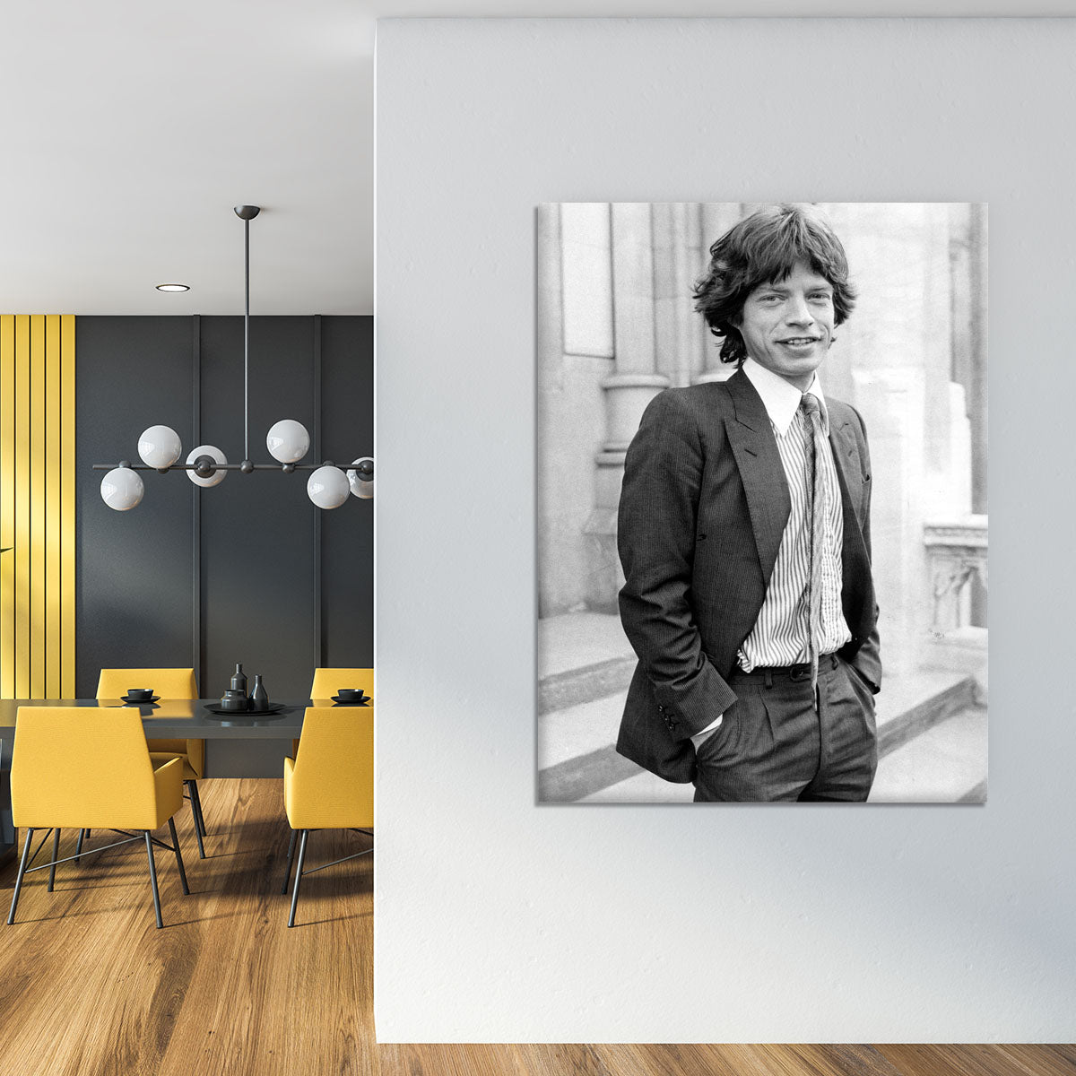 Mick Jagger in a tie Canvas Print or Poster - Canvas Art Rocks - 4