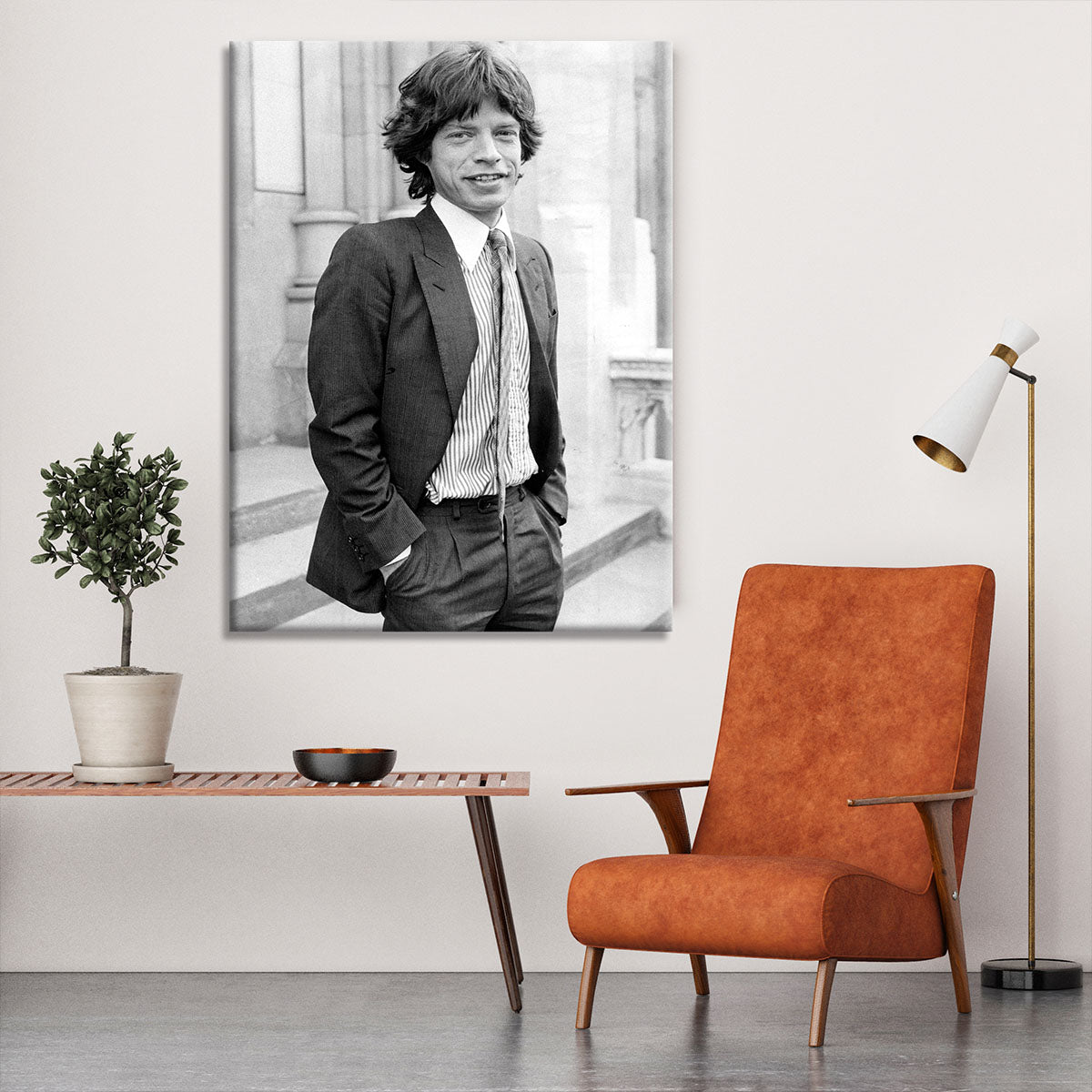 Mick Jagger in a tie Canvas Print or Poster - Canvas Art Rocks - 6