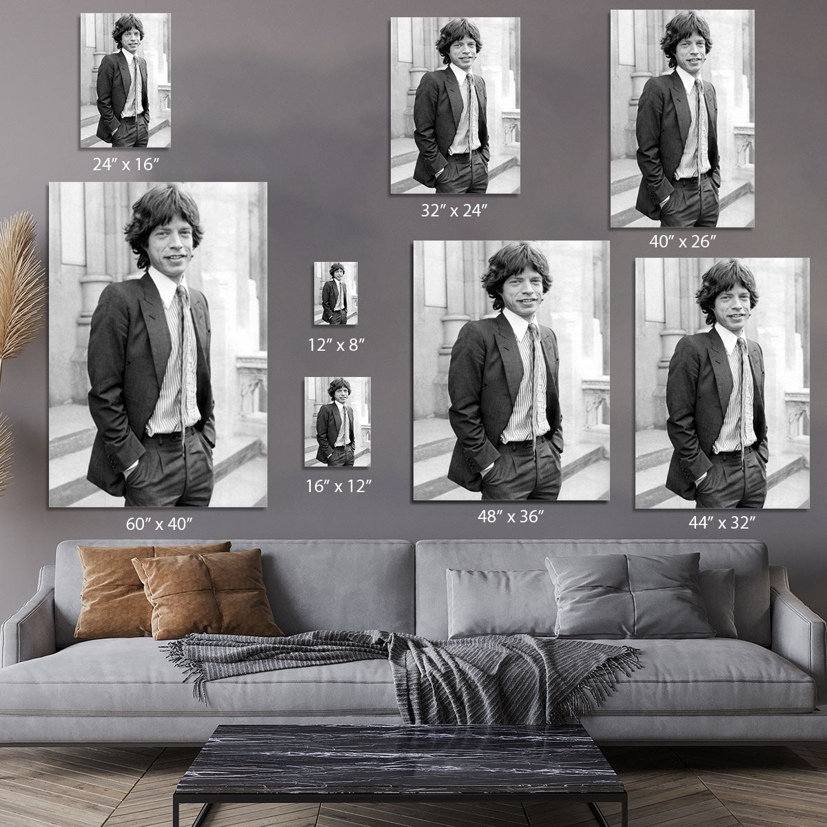 Mick Jagger in a tie Canvas Print or Poster - Canvas Art Rocks - 7