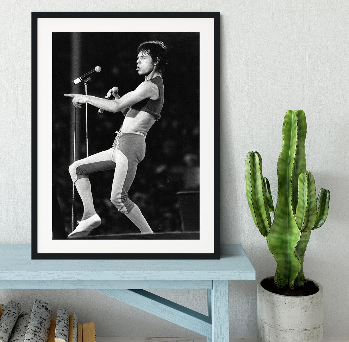 Mick Jagger in lycra Framed Print - Canvas Art Rocks - 1