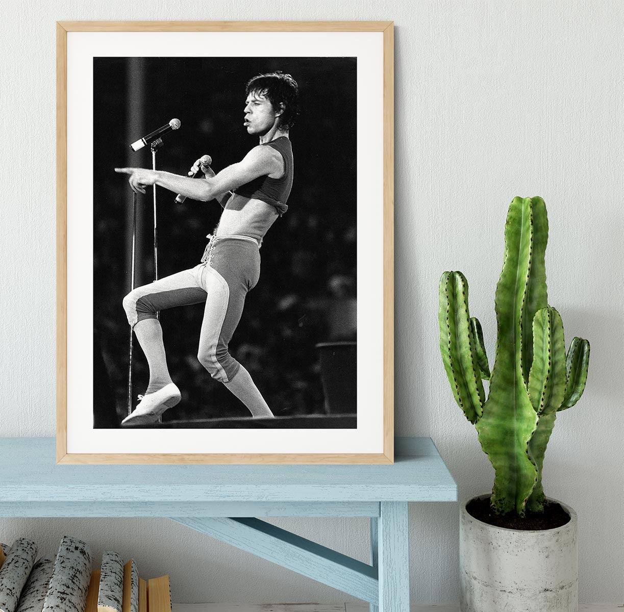 Mick Jagger in lycra Framed Print - Canvas Art Rocks - 3