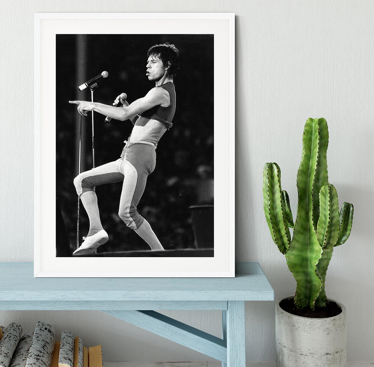 Mick Jagger in lycra Framed Print - Canvas Art Rocks - 5