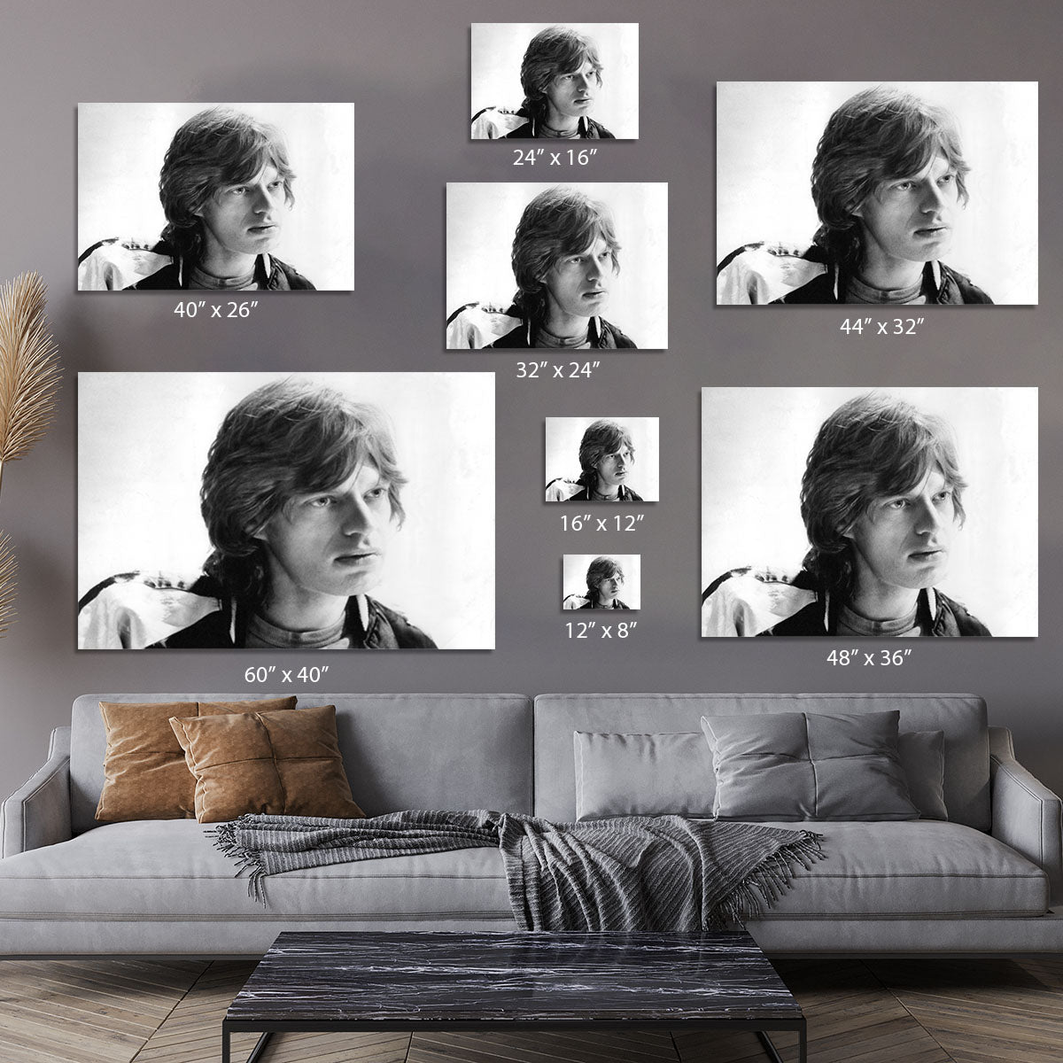 Mick Jagger in profile Canvas Print or Poster - Canvas Art Rocks - 7