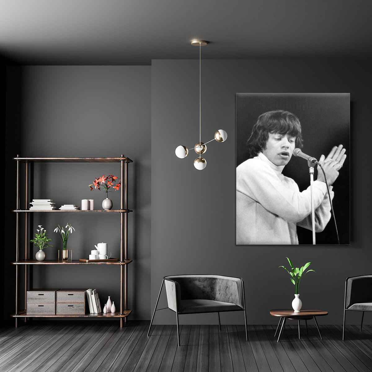 Mick Jagger on stage in 1965 Canvas Print or Poster - Canvas Art Rocks - 5