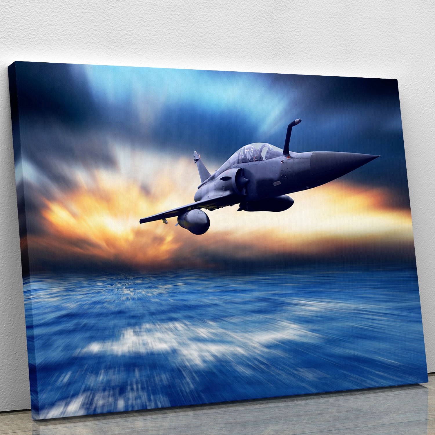Military airplan on the speed Canvas Print or Poster - Canvas Art Rocks - 1