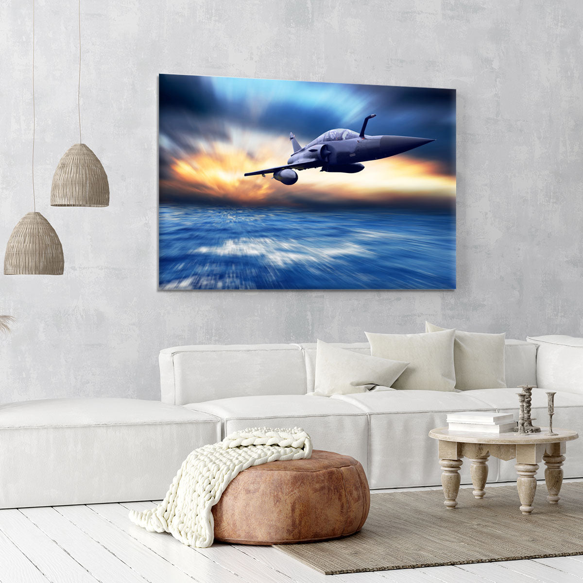 Military airplan on the speed Canvas Print or Poster - Canvas Art Rocks - 6