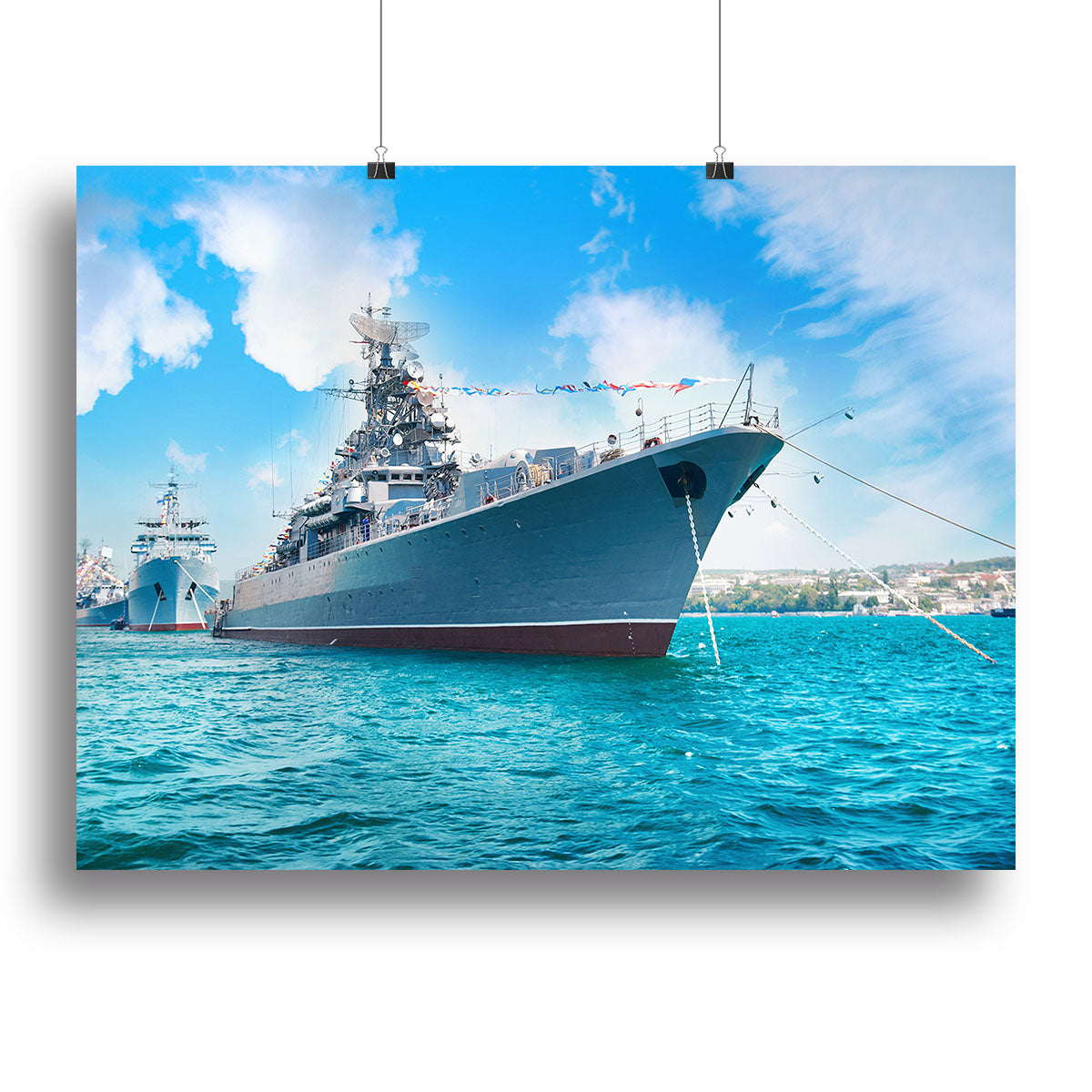 Military sea landscape with blue sky Canvas Print or Poster - Canvas Art Rocks - 2