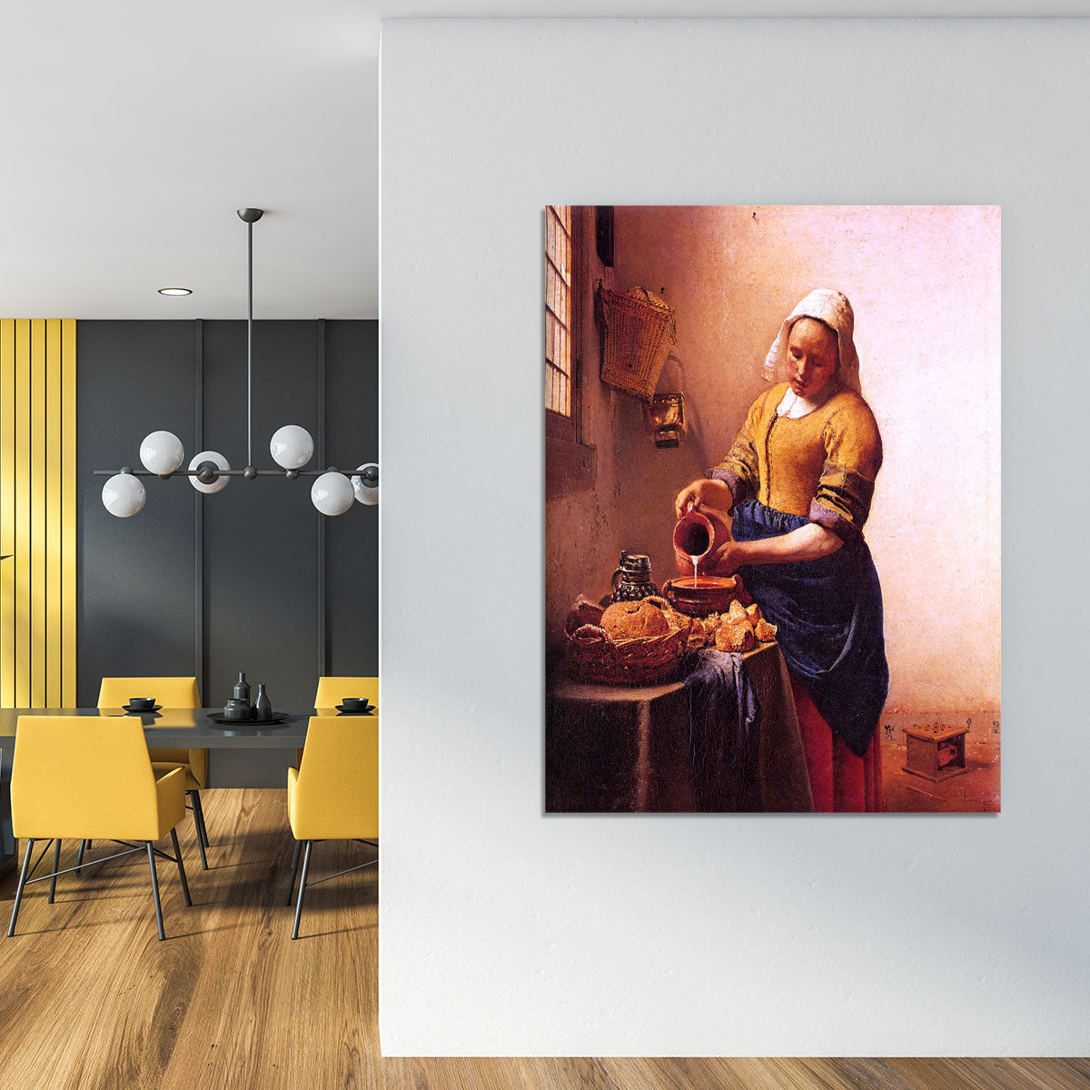 Milk maid by Vermeer Canvas Print or Poster - Canvas Art Rocks - 4