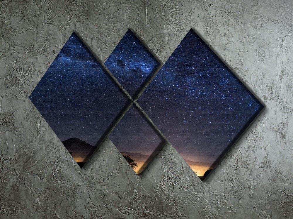 Milky Way over the Elqui Valley 4 Square Multi Panel Canvas - Canvas Art Rocks - 2