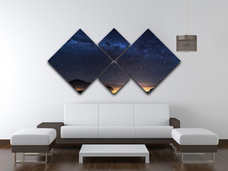 Milky Way over the Elqui Valley 4 Square Multi Panel Canvas - Canvas Art Rocks - 3