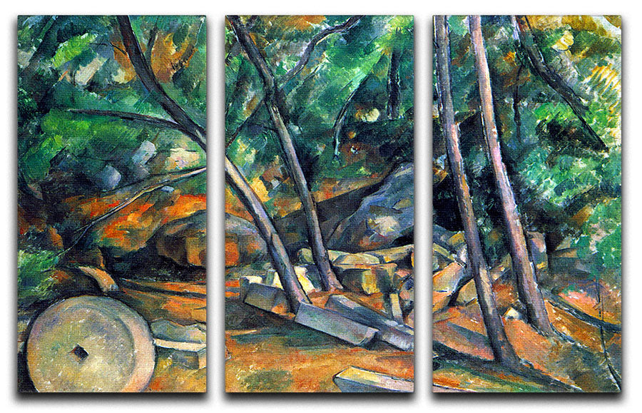Mill Stone by Cezanne 3 Split Panel Canvas Print - Canvas Art Rocks - 1