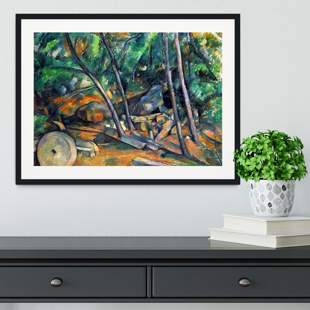 Mill Stone by Cezanne Framed Print - Canvas Art Rocks - 1