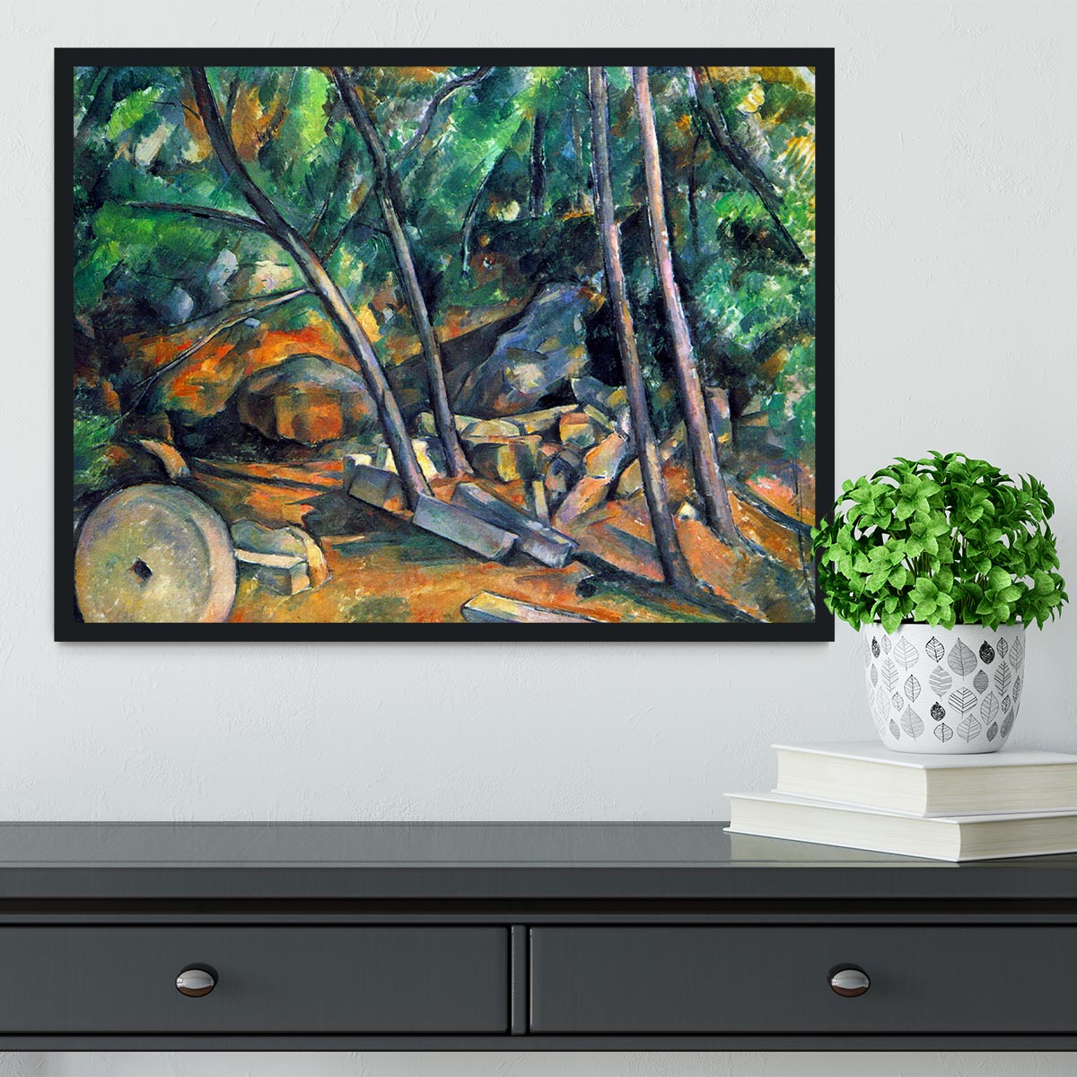 Mill Stone by Cezanne Framed Print - Canvas Art Rocks - 2