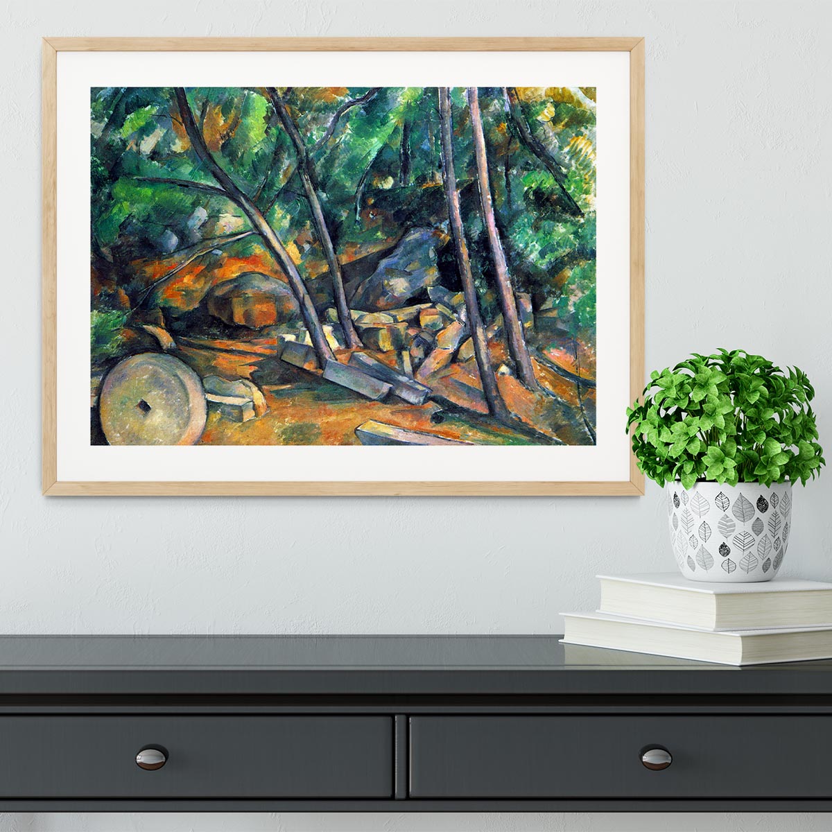 Mill Stone by Cezanne Framed Print - Canvas Art Rocks - 3