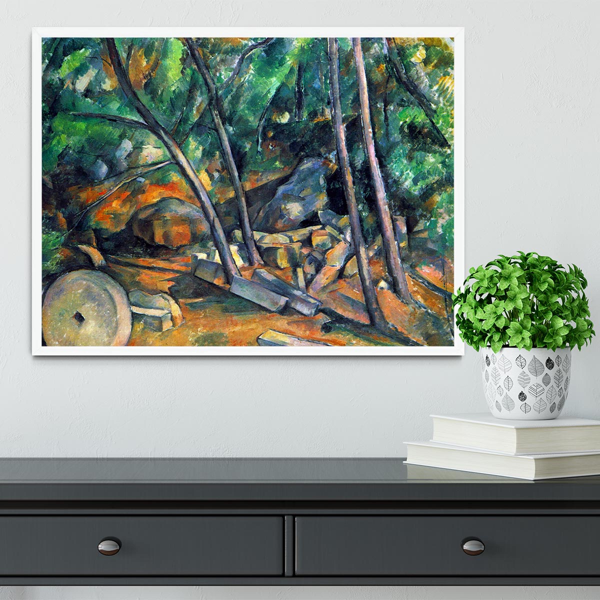 Mill Stone by Cezanne Framed Print - Canvas Art Rocks -6