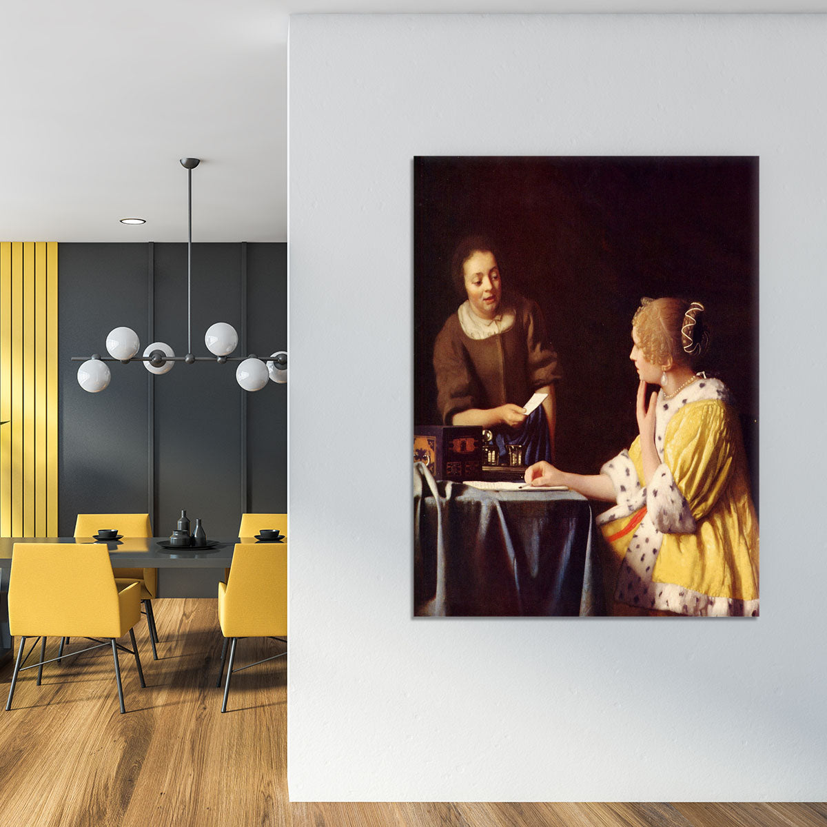 Mistress and maid by Vermeer Canvas Print or Poster - Canvas Art Rocks - 4