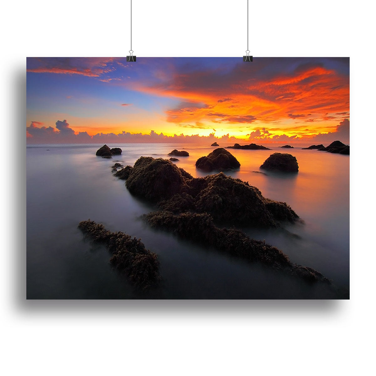Misty Sunset Canvas Print or Poster - Canvas Art Rocks - 2