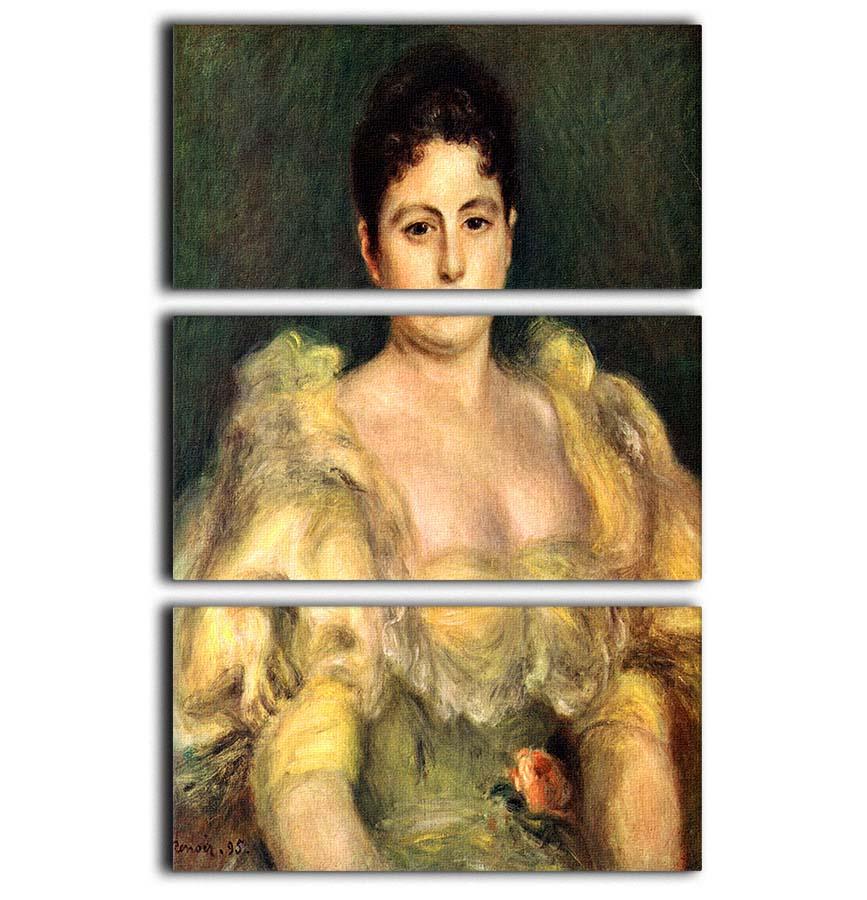 Mme Stephen Pichon by Renoir 3 Split Panel Canvas Print - Canvas Art Rocks - 1