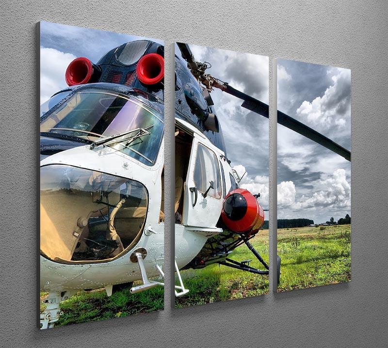 Modern light helicopter 3 Split Panel Canvas Print - Canvas Art Rocks - 2