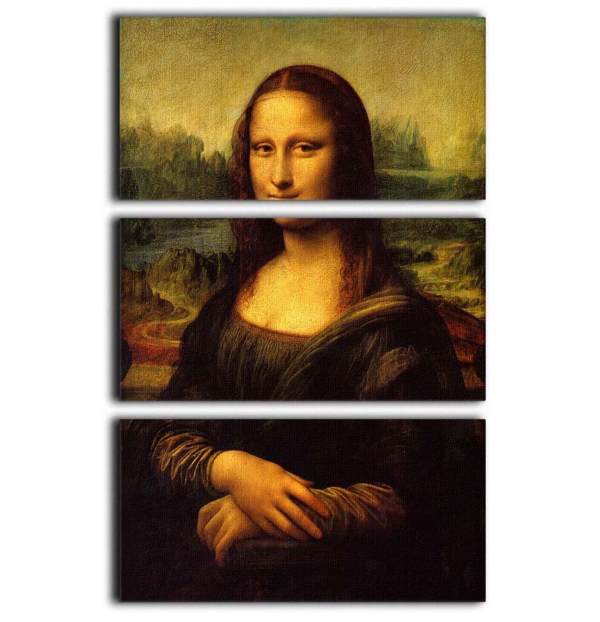 Mona Lisa by Da Vinci 3 Split Panel Canvas Print - Canvas Art Rocks - 1