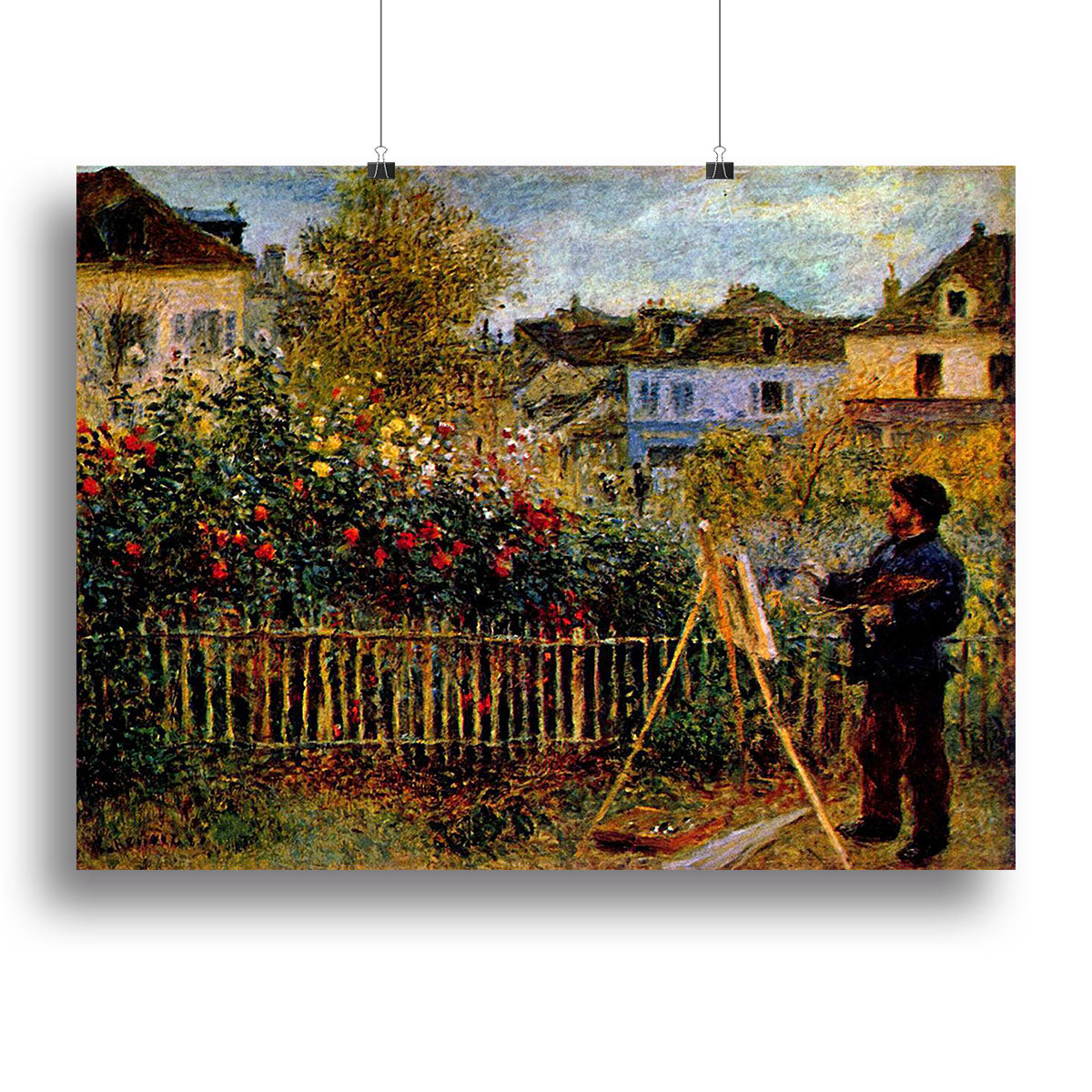 Monet painting in his garden in Argenteuil Canvas Print or Poster - Canvas Art Rocks - 2