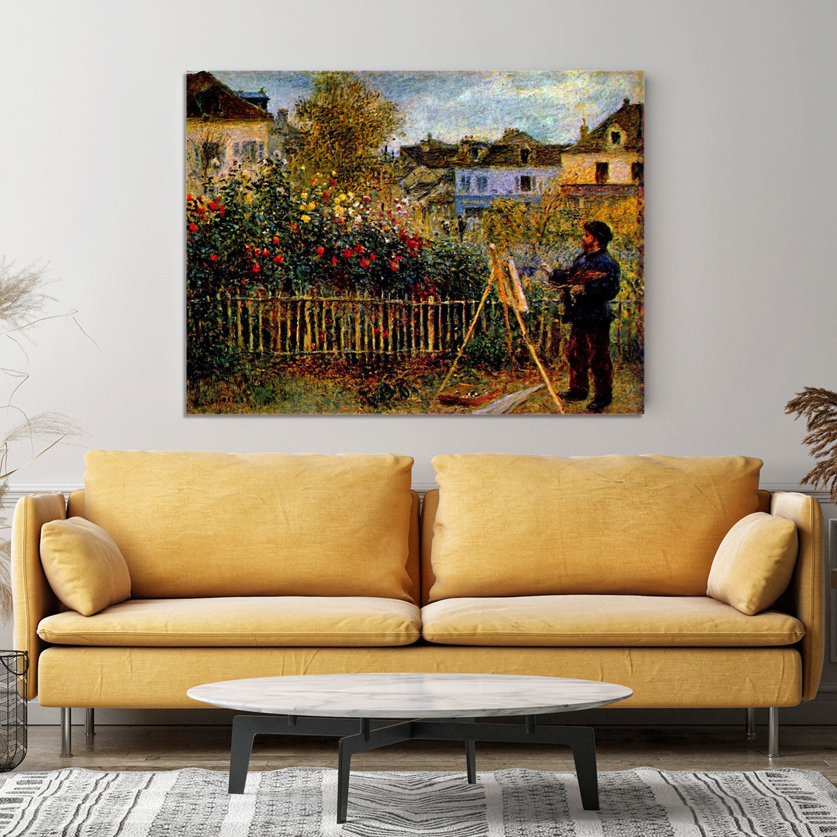 Monet painting in his garden in Argenteuil Canvas Print or Poster - Canvas Art Rocks - 4