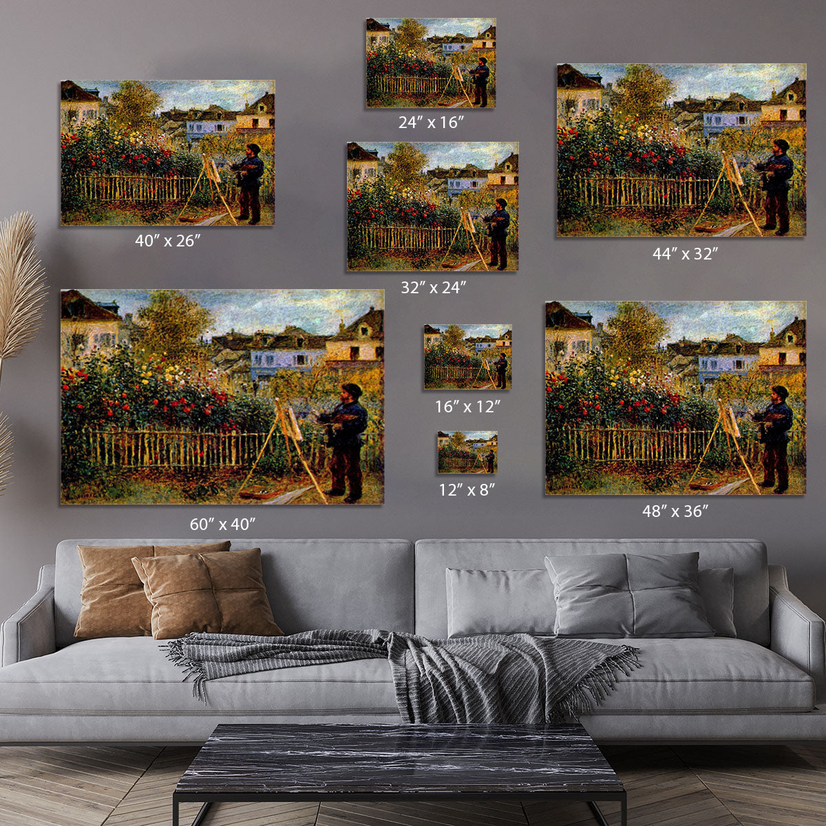 Monet painting in his garden in Argenteuil Canvas Print or Poster - Canvas Art Rocks - 7