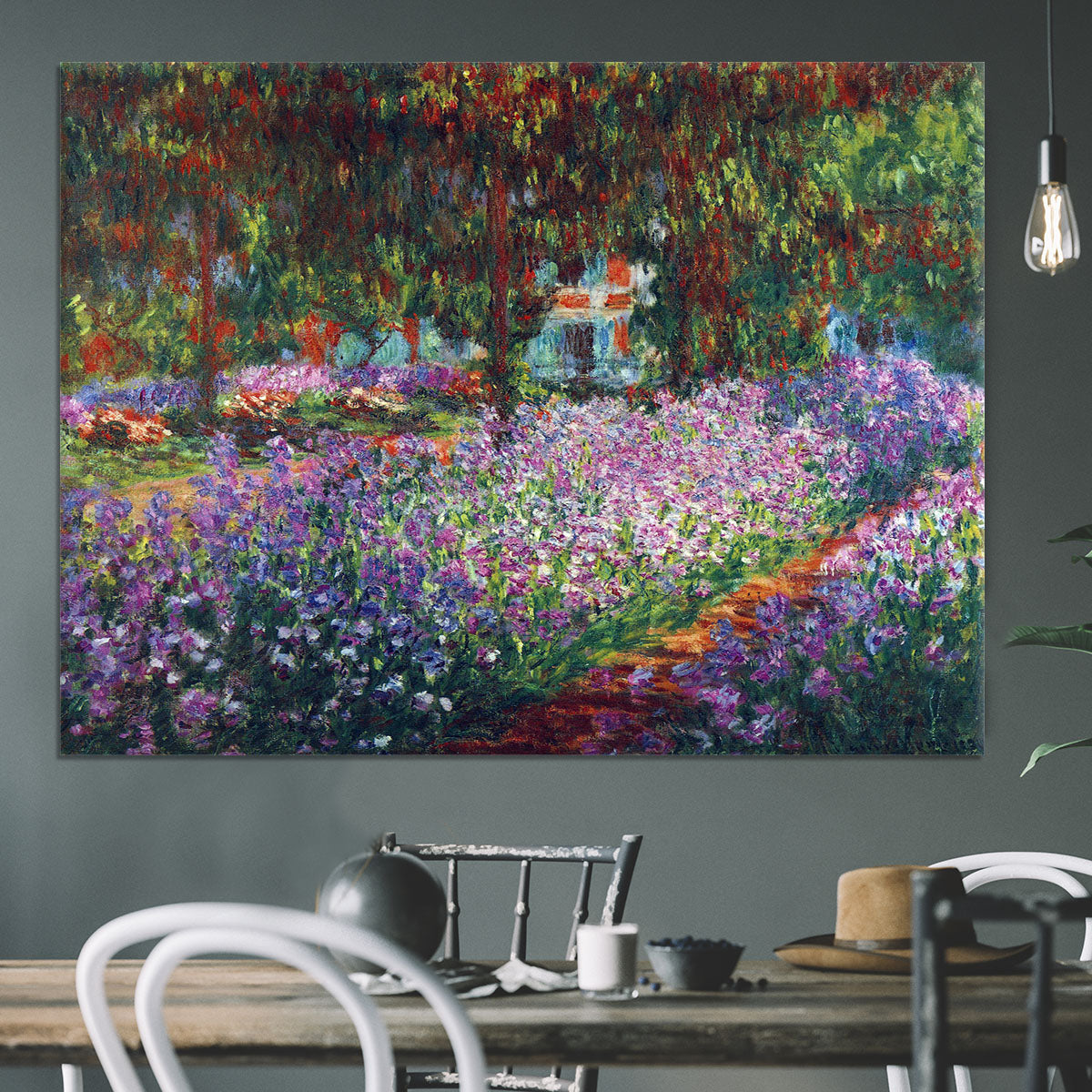 Monet's garden in Giverny by Monet Canvas Print or Poster - Canvas Art Rocks - 3