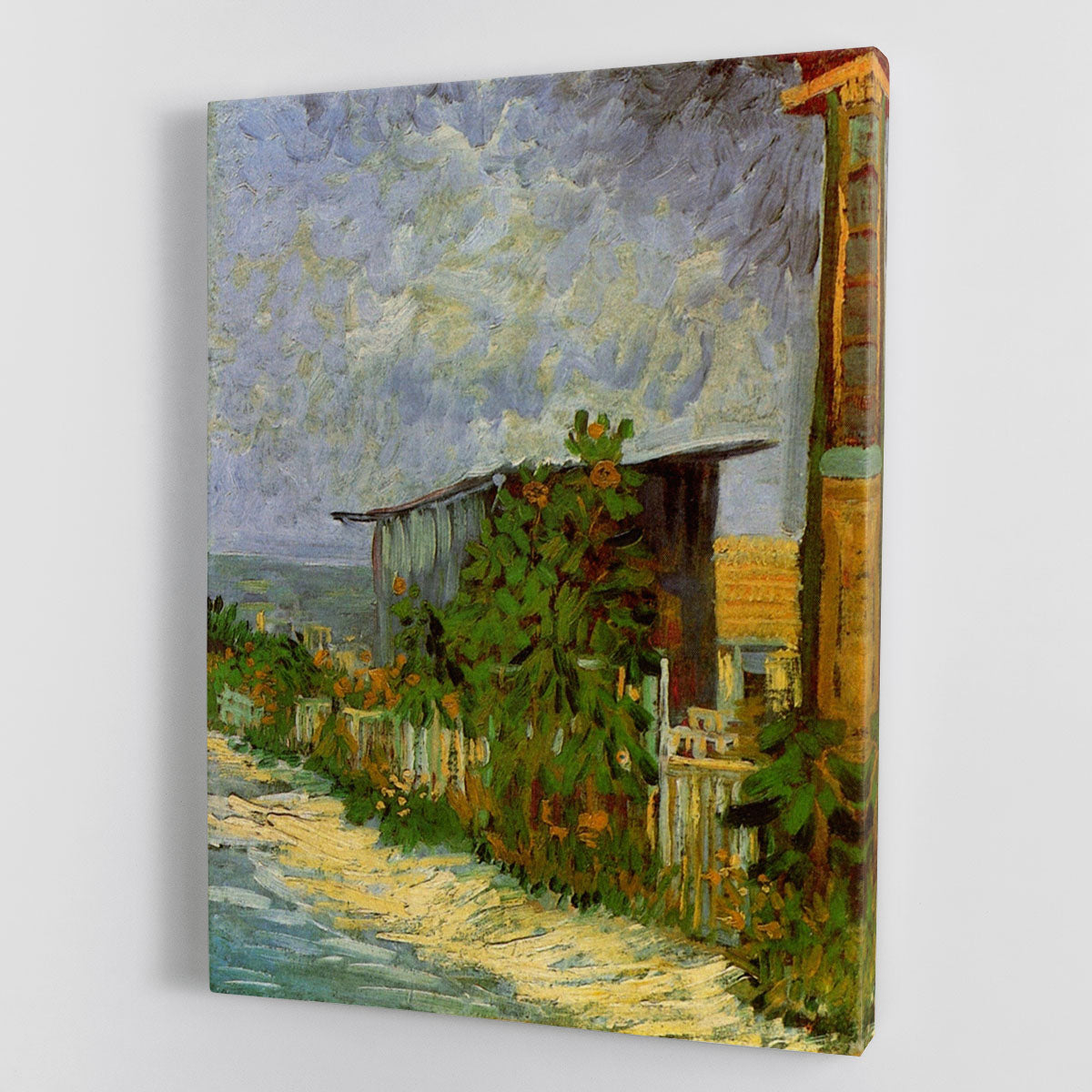Montmartre Path with Sunflowers by Van Gogh Canvas Print or Poster - Canvas Art Rocks - 1
