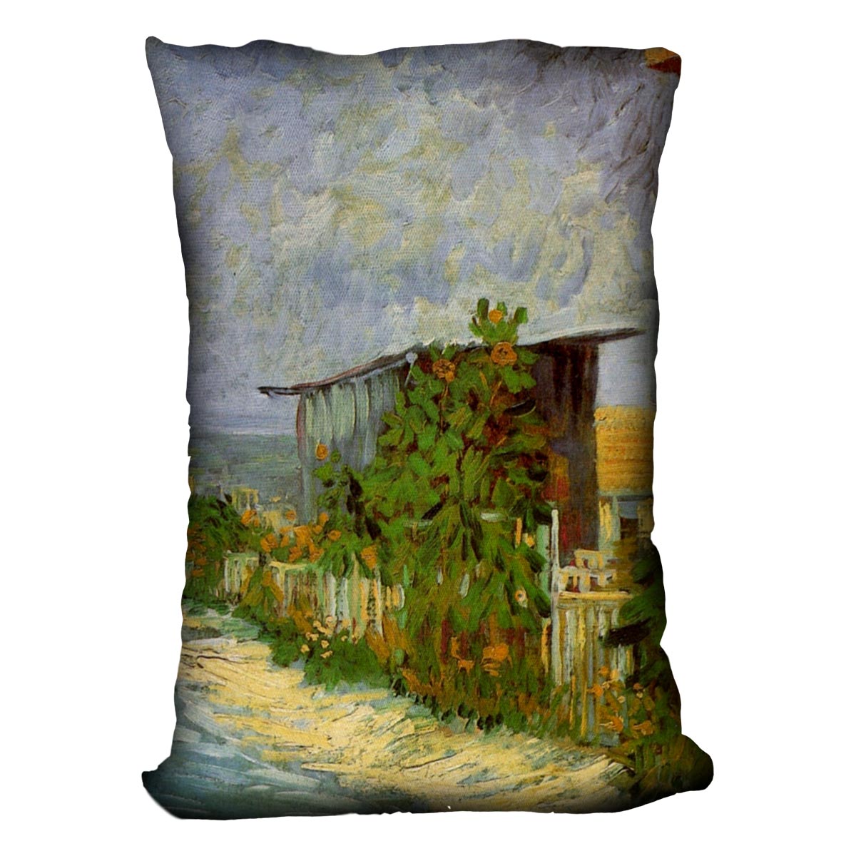 Montmartre Path with Sunflowers by Van Gogh Cushion