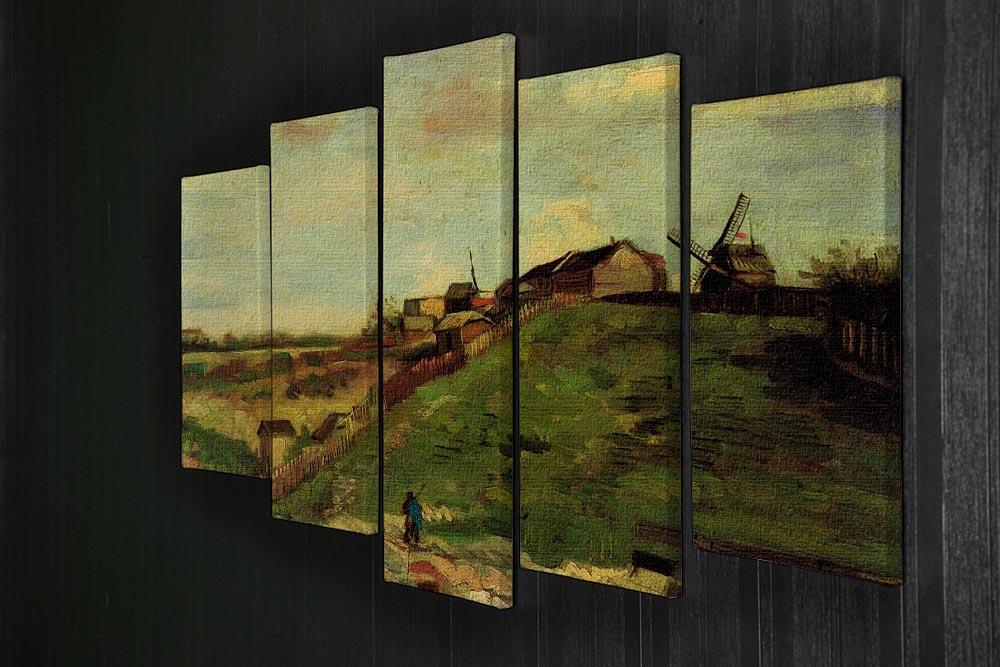 Montmartre Quarry the Mills by Van Gogh 5 Split Panel Canvas - Canvas Art Rocks - 2