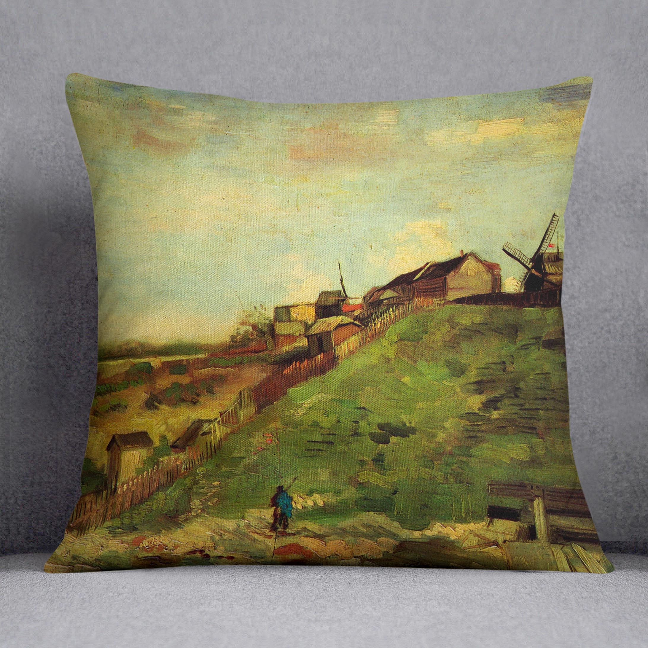 Montmartre Quarry the Mills by Van Gogh Cushion