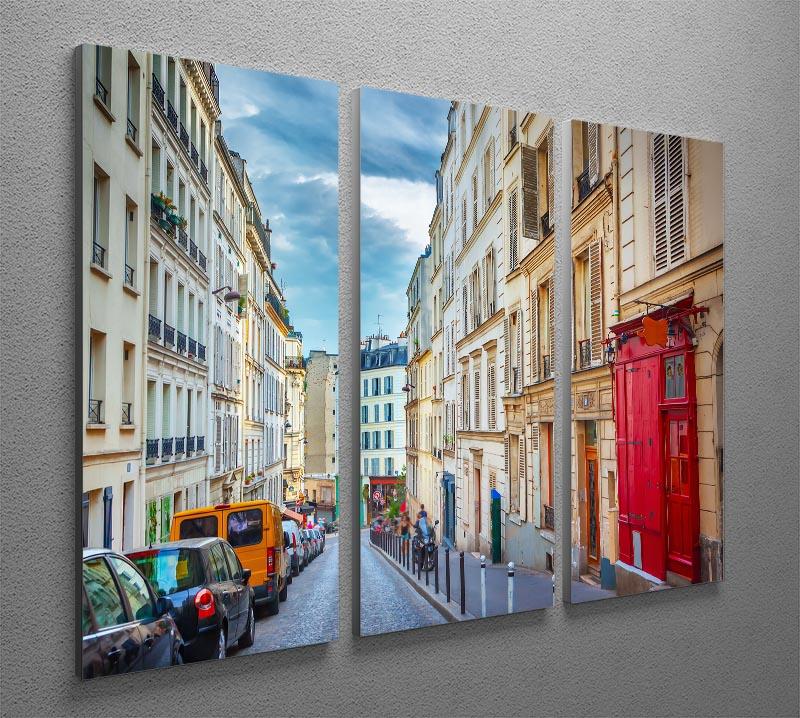 Montmartre in Paris 3 Split Panel Canvas Print - Canvas Art Rocks - 2