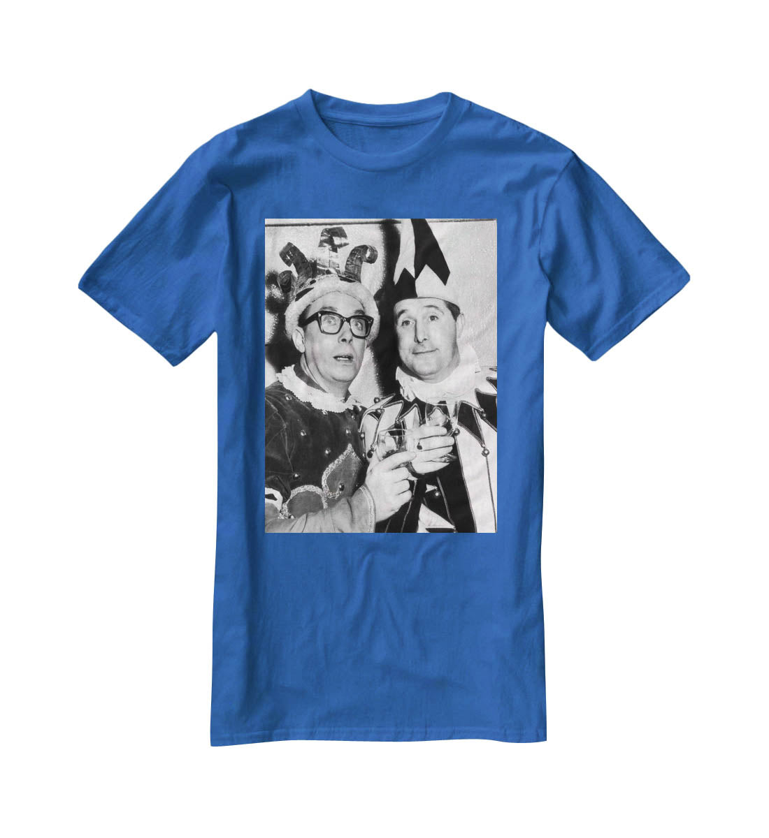 Morecambe and Wise dressed as court jesters T-Shirt - Canvas Art Rocks - 2