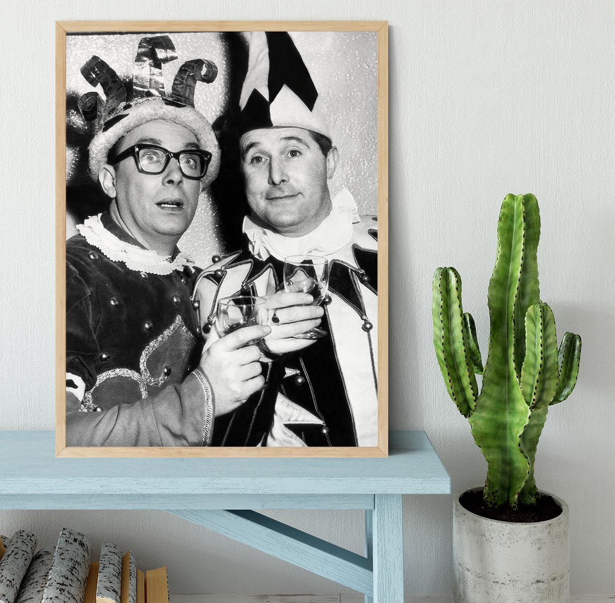 Morecambe and Wise dressed as court jesters Framed Print - Canvas Art Rocks - 4