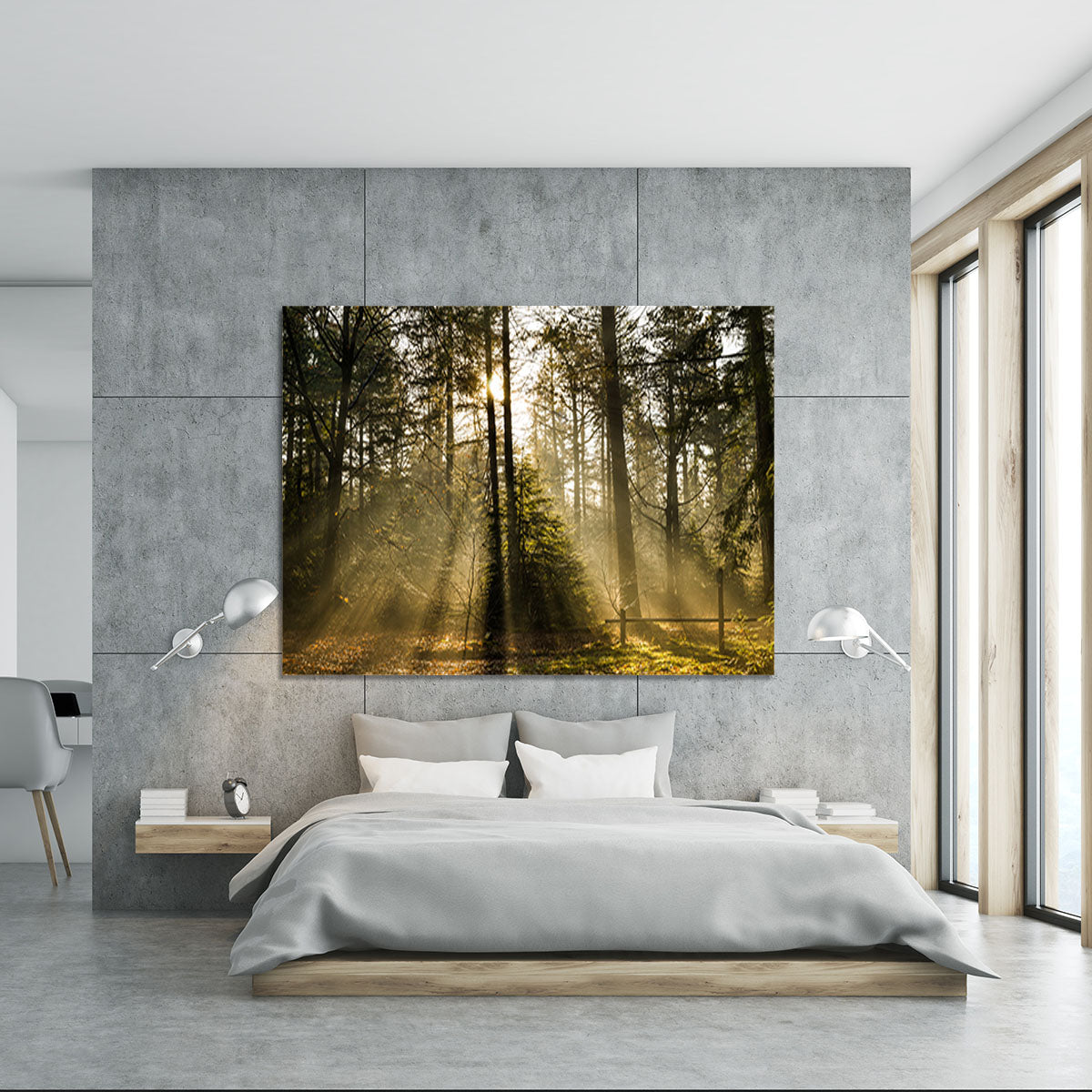 Morning sun in the forrest Canvas Print or Poster - Canvas Art Rocks - 5