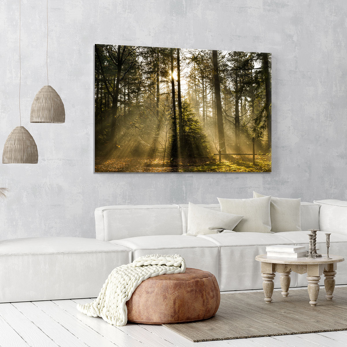 Morning sun in the forrest Canvas Print or Poster - Canvas Art Rocks - 6