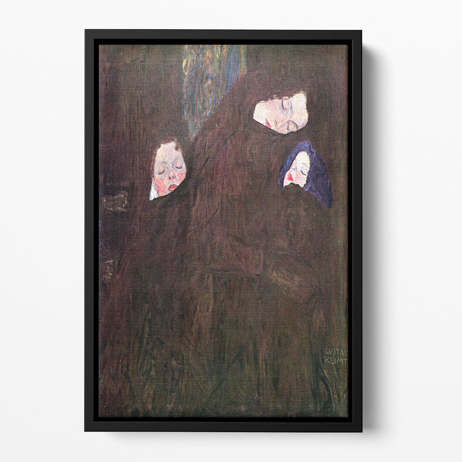 Mother with Children by Klimt Floating Framed Canvas