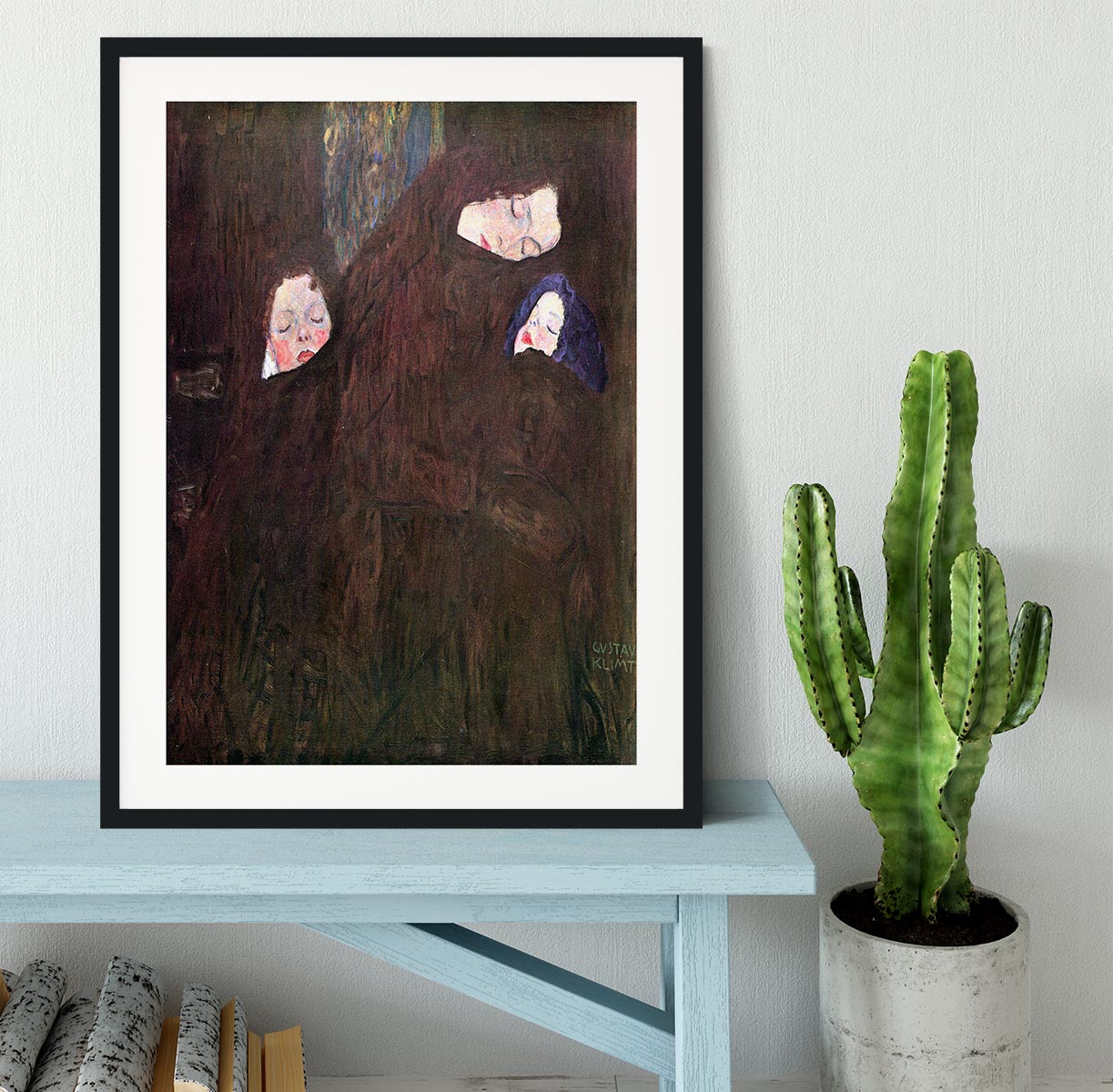 Mother with Children by Klimt Framed Print - Canvas Art Rocks - 1