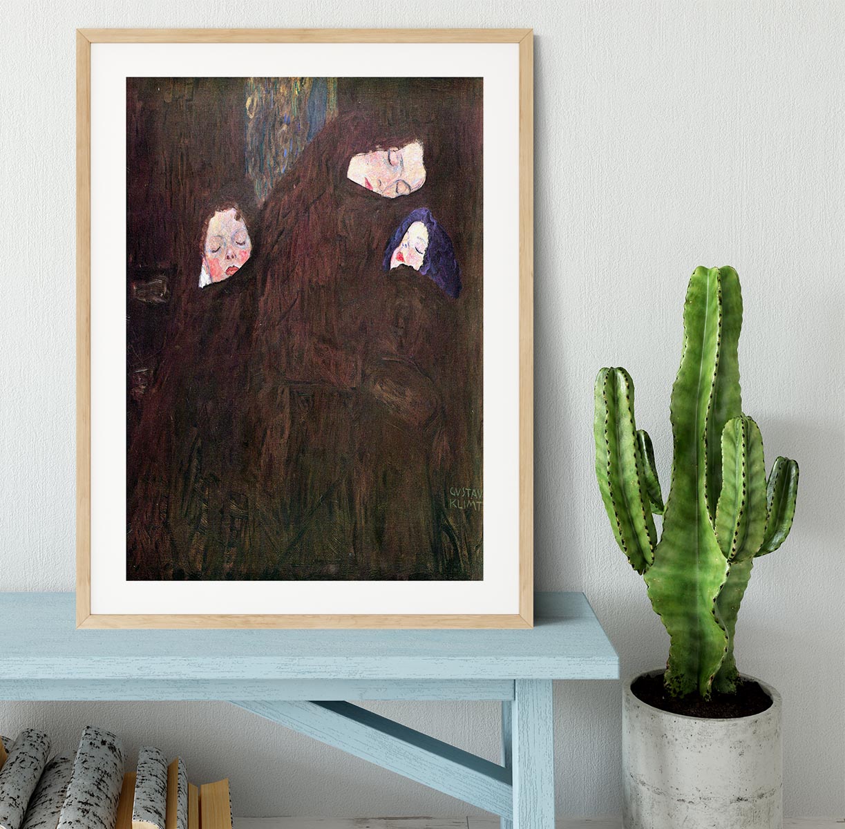 Mother with Children by Klimt Framed Print - Canvas Art Rocks - 3