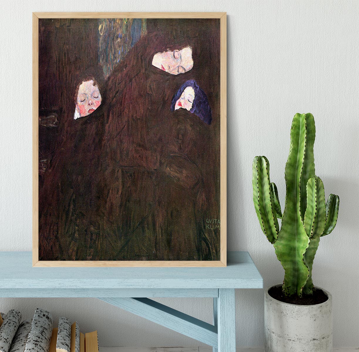 Mother with Children by Klimt Framed Print - Canvas Art Rocks - 4
