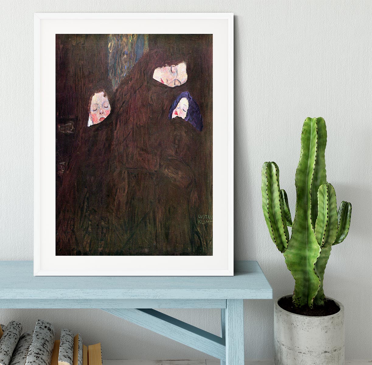 Mother with Children by Klimt Framed Print - Canvas Art Rocks - 5