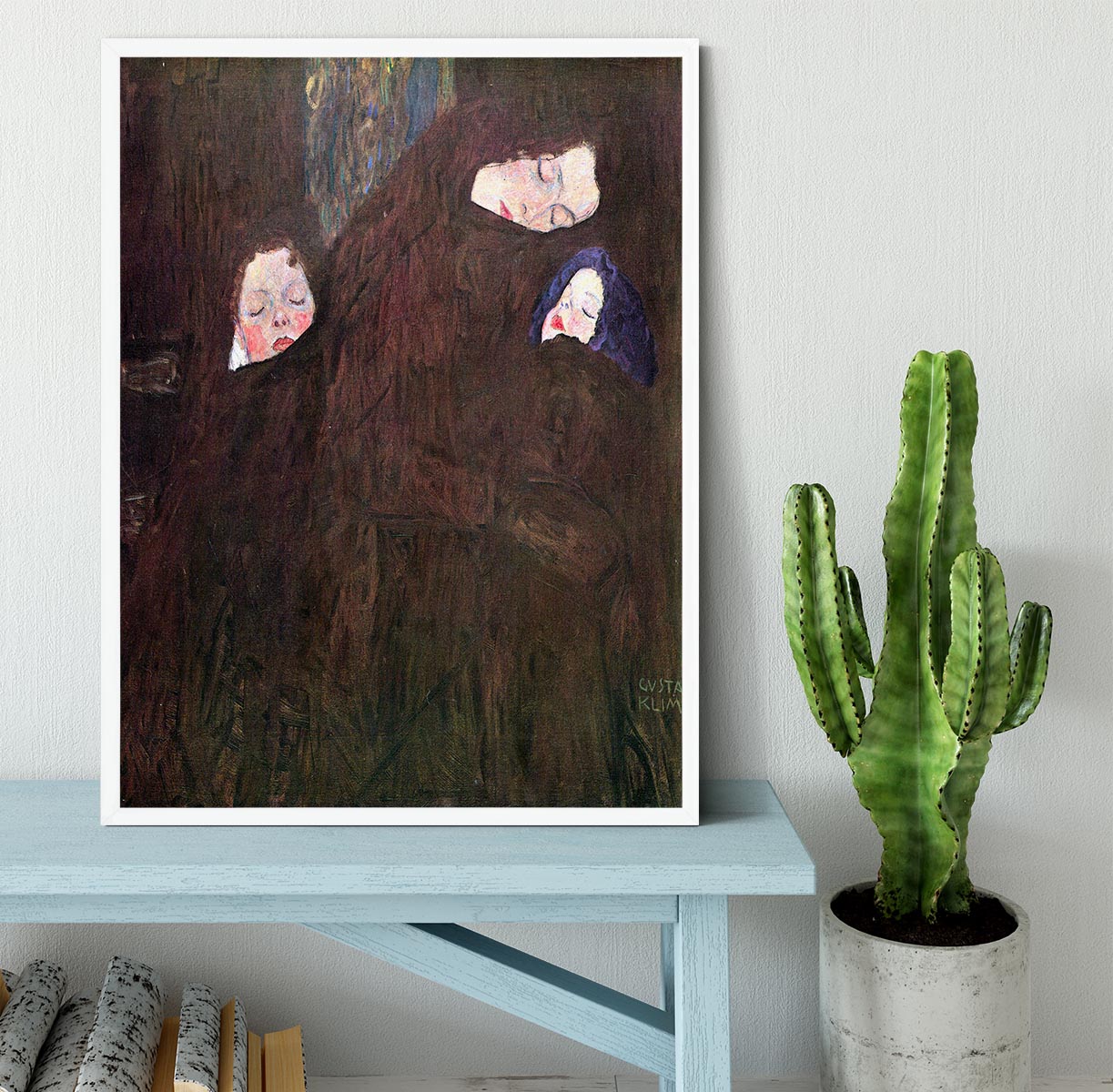 Mother with Children by Klimt Framed Print - Canvas Art Rocks -6