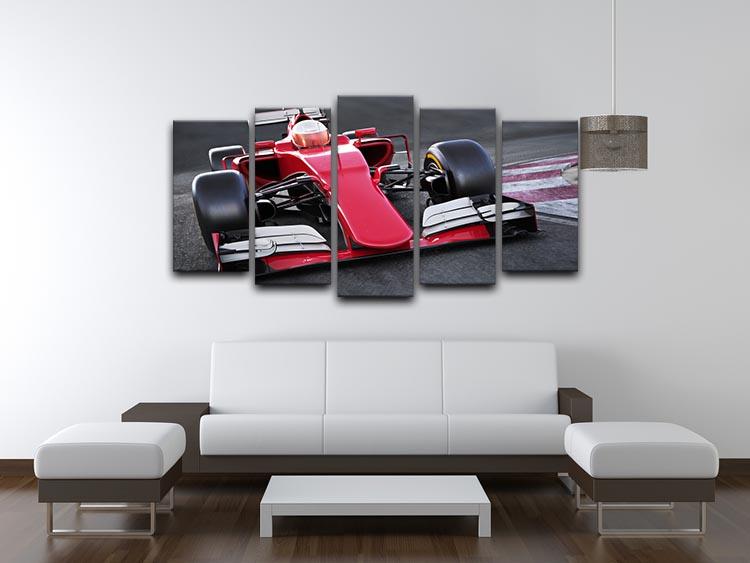 Motor sports race car 5 Split Panel Canvas  - Canvas Art Rocks - 3
